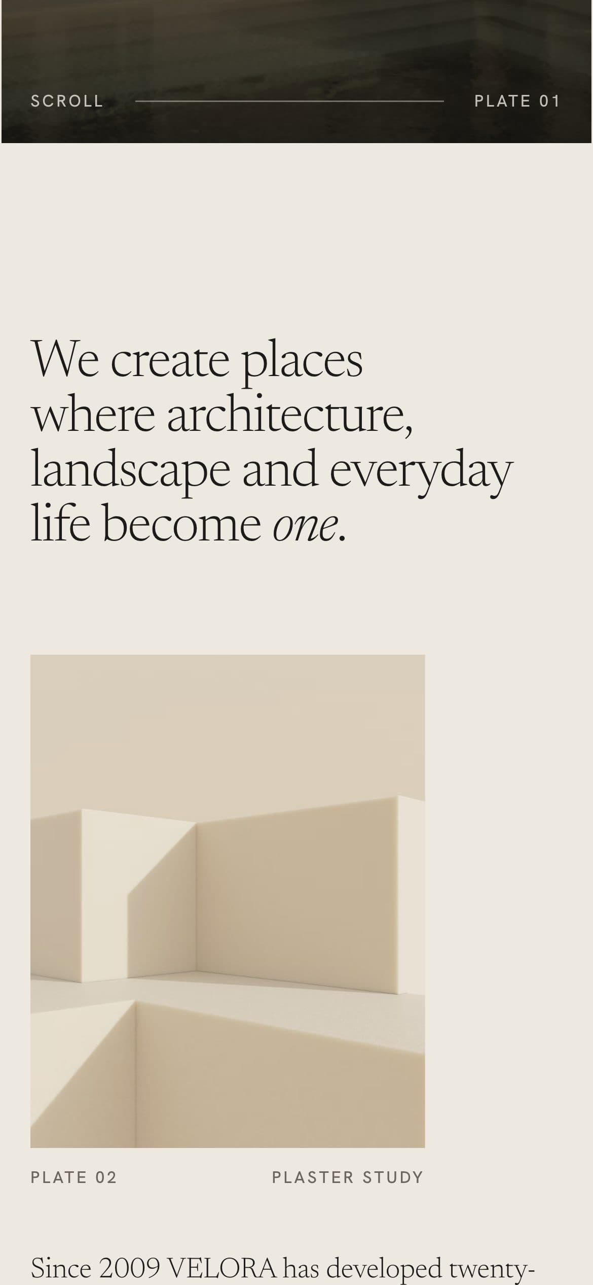 Velora Real Estate on mobile — screen 2